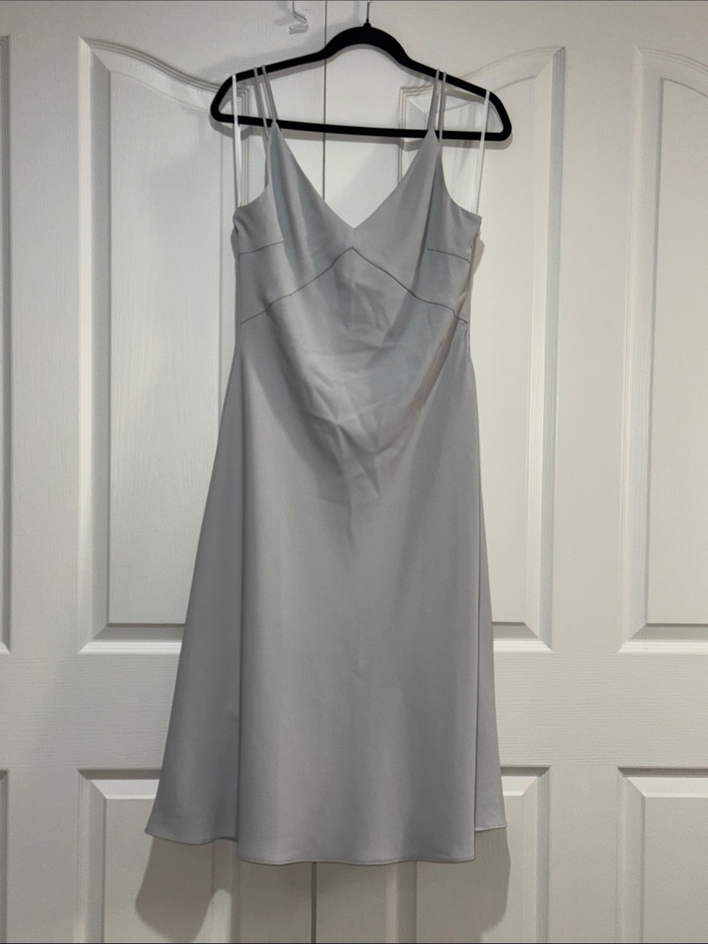 Love Bonito A-Line V-Neck Midi Slip Dress - Sage Gray Size L TH1764